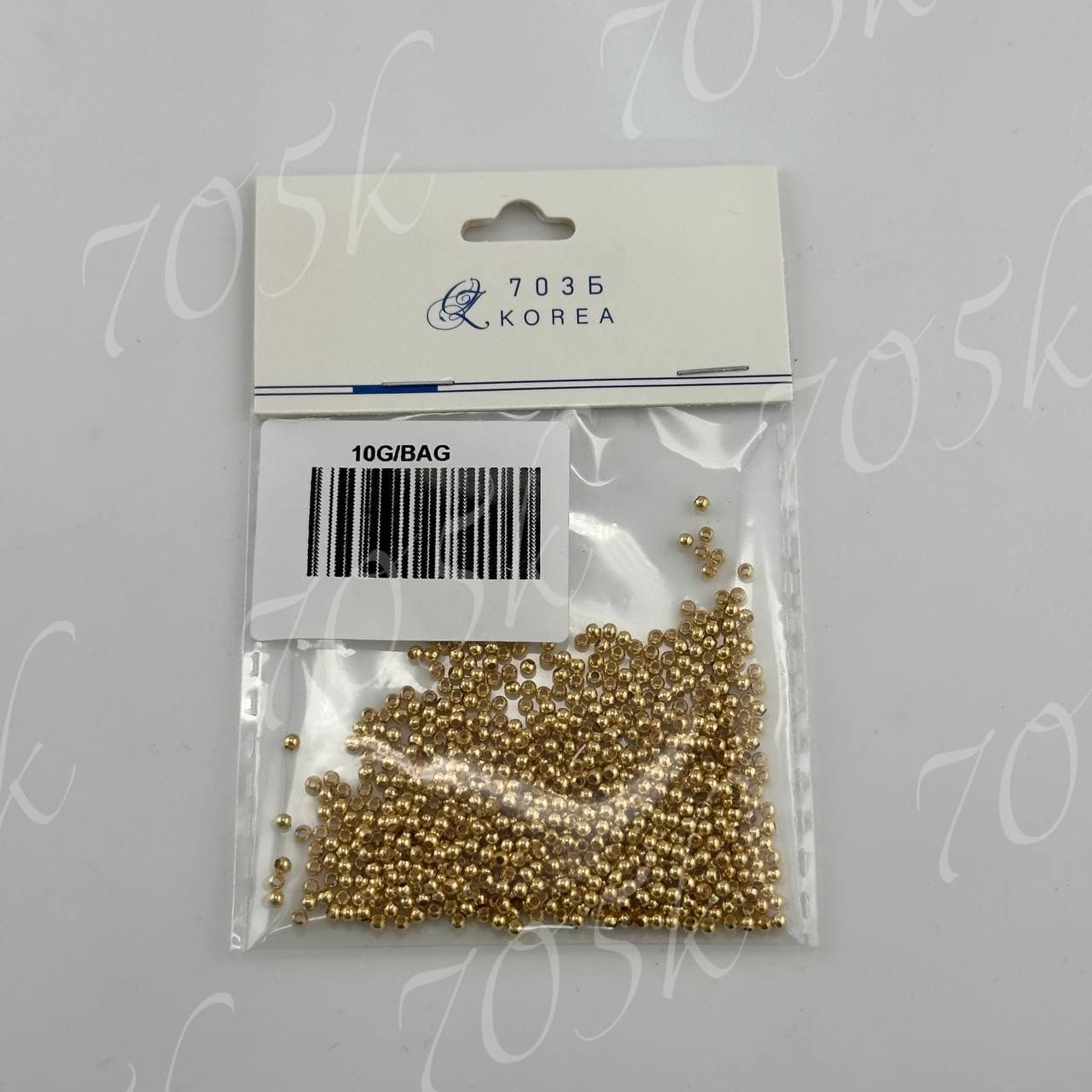 Разделительные бусины 2мм зол. 10G