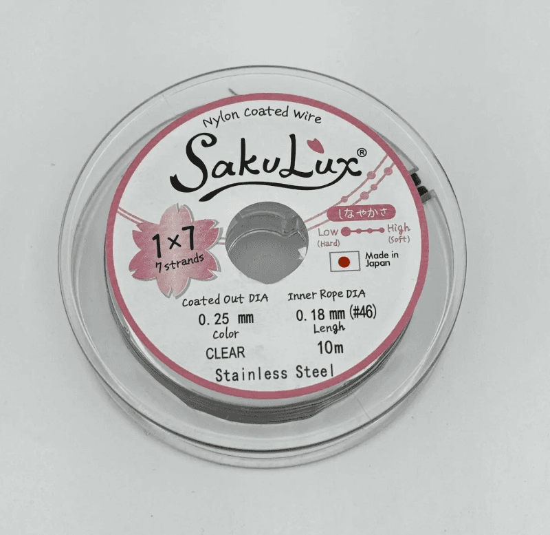 Тросик SakuLux 0,25мм 10м темн.сер.